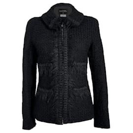 Neue Schwarze Tweed Arctic Reverie Jacke 38 FR - Chanel