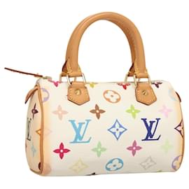 LOUIS VUITTON Borsa Mini Speedy Monogram Multicolore Bianca M92645 LV Auth 126502V