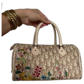 Christian Dior Bestickte Vintage Dior Boston Tasche – Seltene Galliano Edition – Trotter Monogramm