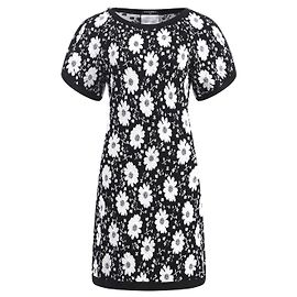 Chanel Abito Camelia Logo CC Monocromatico 34 FR