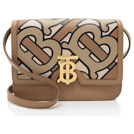 Borsa a tracolla piccola in pelle monogramma TB di Burberry