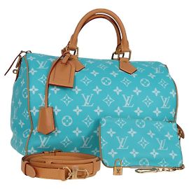 LOUIS VUITTON Speedy P9 Bandoliera 40 Borsa Blu Turchese M11563 Auth 115230SM