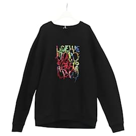 LOEWE Sudadera de Manga Larga de Algodón Negro Auth ym028M