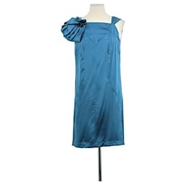 Vestido de seda azul - Miu Miu