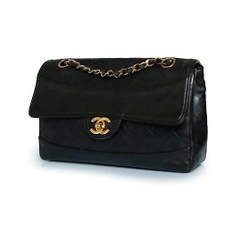 Chanel, klassische Umhängetasche in Schwarz