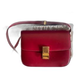 Borsa a mano Céline Classic rossa in pelle