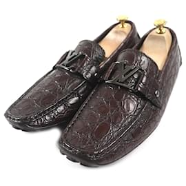 Krokodil Slipper Louis Vuitton dunkelbraun