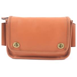 Borsa a vita in pelle Turnlock marrone COACH