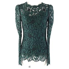 Dolce & Gabbana Spitzenkleid mit langen Ärmeln