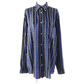 Camisa oversized con botones y logo de rayón de Balenciaga