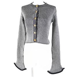 Louis Vuitton Trompetenärmel Cardigan Schwarz M