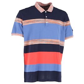 Polo a maniche corte a righe Missoni in cotone multicolore