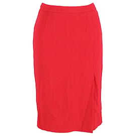 Gonna al ginocchio Dior in poliestere rosso