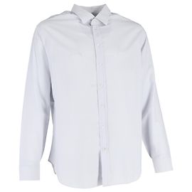 Camicia a righe a maniche lunghe Giorgio Armani in cotone bianco