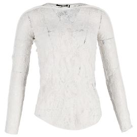 Isabel Marant Blumen-Spitzenbluse aus weißem Polyester