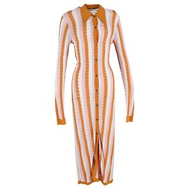 Autre Marque Vestido midi de punto rayado Dodo Bar Or Polka Dar en viscosa multicolor