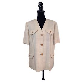 Emanuel Ungaro Jaqueta safari elegante vintage Ungaro dos anos 1990