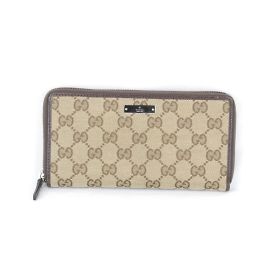 Gucci Brauner GG Canvas Lange Brieftasche