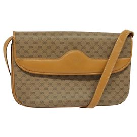 Gucci Borsa a Spalla Micro GG Supreme PVC Beige Oro 004 106 0024 Auth ki5768