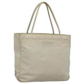 PRADA Bolso de mano de nailon blanco Auth bs26886