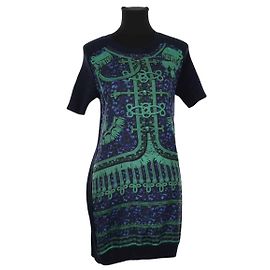Louis Vuitton Blaues Wollkleid