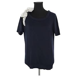 Louis Vuitton Top in seta blu