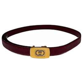 Vintage Gucci Leder Gürtel bordeaux