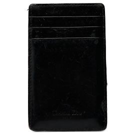 Porta tarjetas de cuero vintage Dior marrón