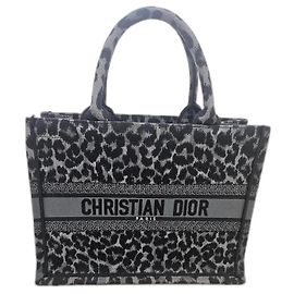 Christian Dior Book Tote Stampa Leopardata Nero Grigio Scuro