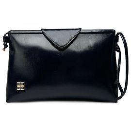 Bolsa de couro envernizado preta vintage Givenchy