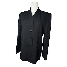 Vintage Givenchy Wool Blazer / Short Trenchcoat M/L black