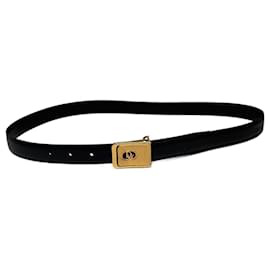 Vintage Dior Ledergürtel schwarz