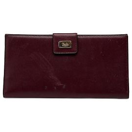 Céline Vintage Celine Paris Lederbörse burgunderrot