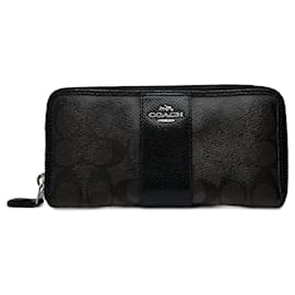 Vintage Coach Leather wallet black purple