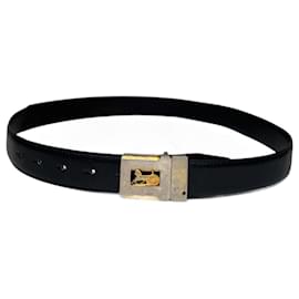 Vintage Celine Paris Triomphe Ledergürtel Schwarz - Céline