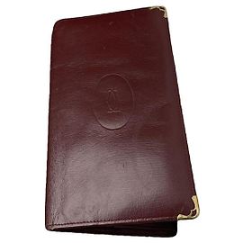 Bolso de cuero patentado burdeos Cartier