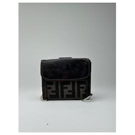 Vintage Fendi Roma Monogramm Geldbörse Braun