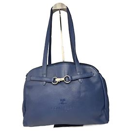Borsa in pelle vintage Courreges blu