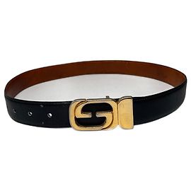 Vintage Gucci Ledergürtel schwarz
