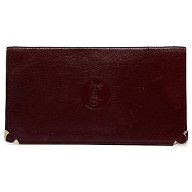 Céline Vintage Celine Paris Lederkartenhalter, ich hätte gerne einen burgunderfarbenen