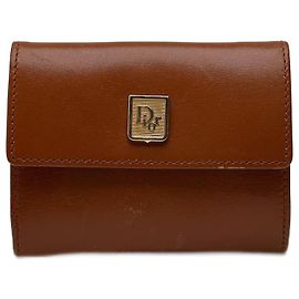 Vintage Dior Leather card holder brown