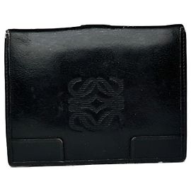Vintage Loewe Anagram Leather wallet black