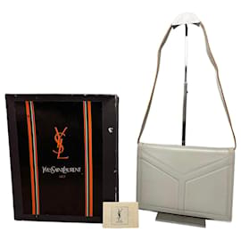 Borsa in pelle vintage Yves Saint Laurent bianca