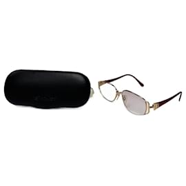 Gafas de sol vintage Yves Saint Laurent rojo dorado