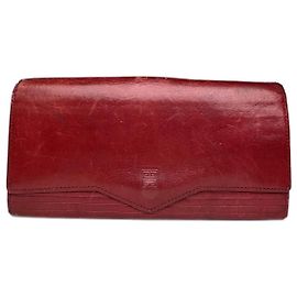 Portefeuille en cuir vintage Givenchy rouge