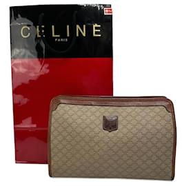 Céline Clutch de cuero vintage Celine Paris negro