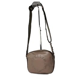 Stella Mc Cartney Borsa logo in pelle vegana beige marrone Vintage Stella McCartney