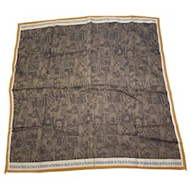 Vintage Fendi Avantgarde Scarf Brown