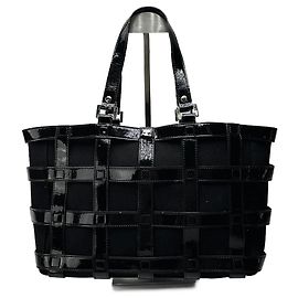 Vintage Courreges Tasche aus Lackleder schwarz