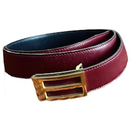 Hermès Vintage zweifarbiger Ledergürtel